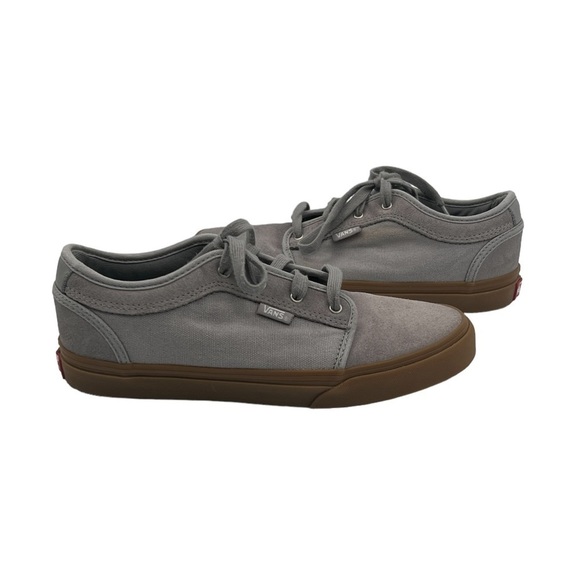 Vans Gray Suede And Canvas Skateboard Sneakers Size 6 Youth - Picture 1 of 10